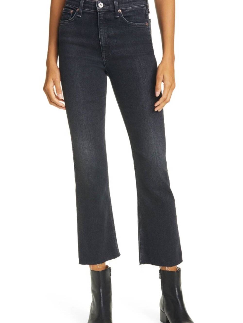 Rag & Bone Nina High Rise Ankle Flare Jeans 27 Gravity WDD19F2649CLGR - Picture 15 of 15